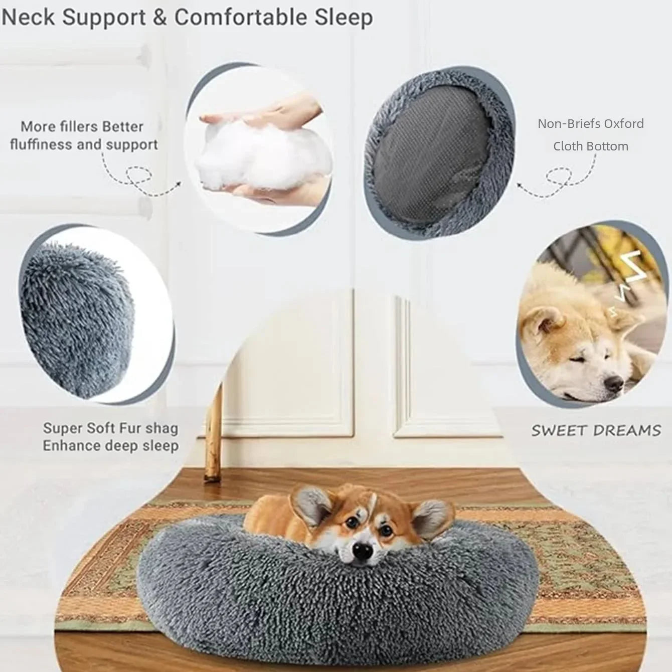 Calming Pet Bed - 6 Sizes